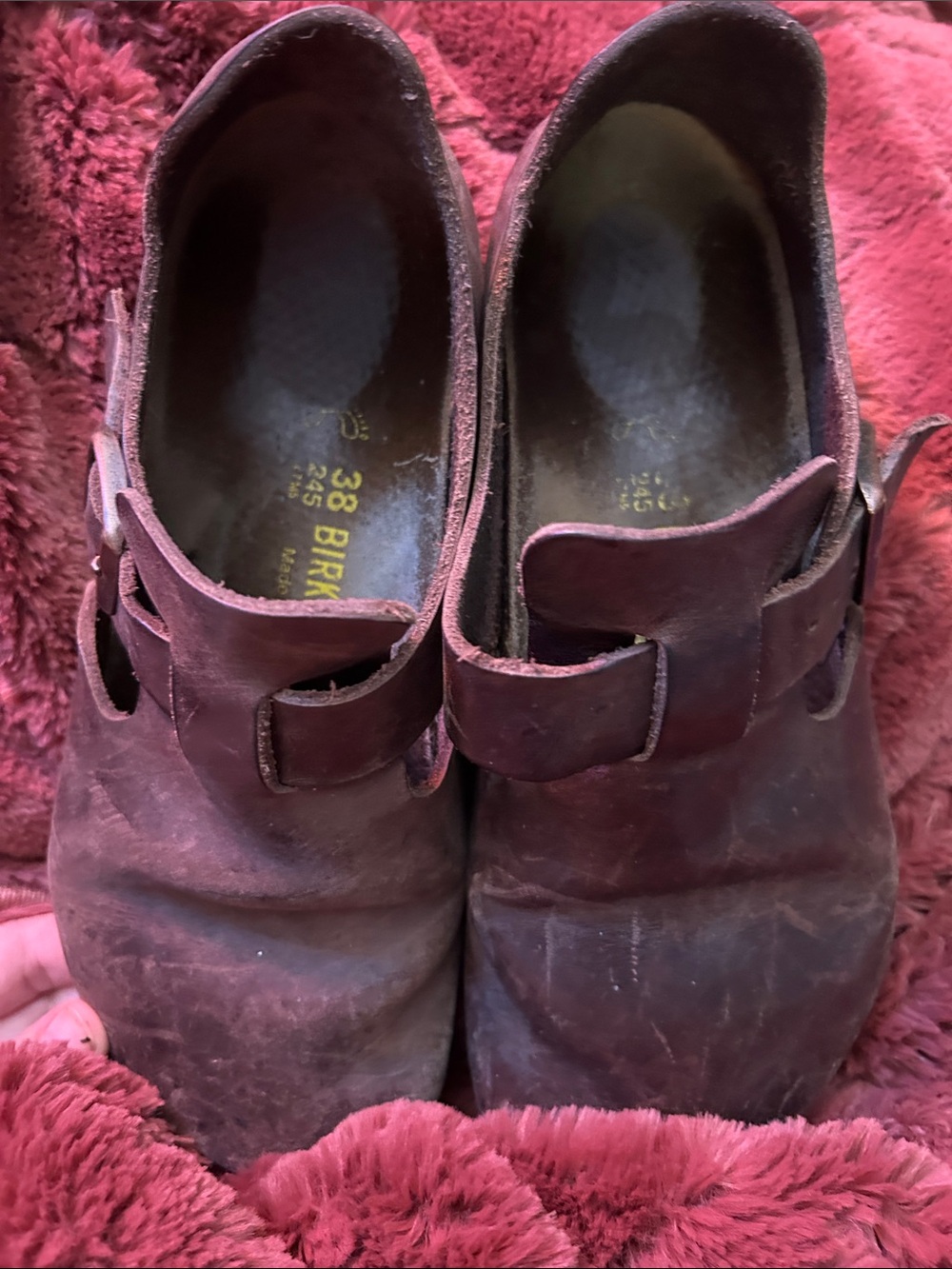 Birkenstock Boston Clogs in Brown Leather